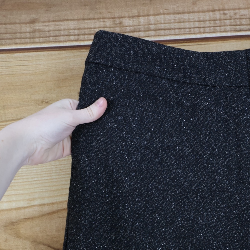 Ann Taylor Dress Pants Womens 8 Gray Heathered Pockets Mid Rise Business Career - Picture 6 of 8